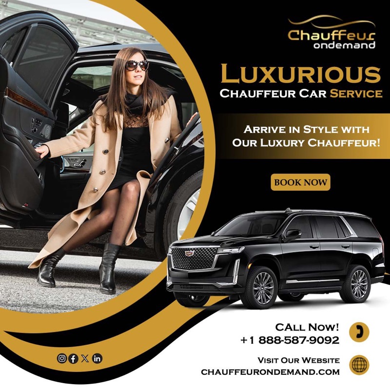Chauffeur on demand — social media creative by SEO Services IT